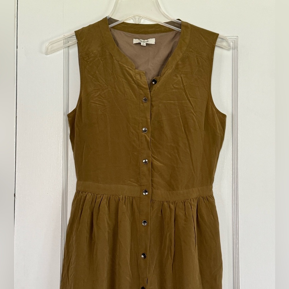 Madewell Silk Button Mini dress​ - Picture 3 of 6